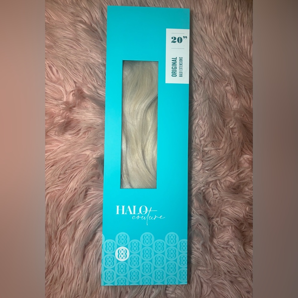 HaloCouture 19” Human Hair Halo Extension – Color 60 (Platinum Blonde)